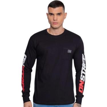 Imagem de Camiseta Masculina Onbongo Manga Longa Preta ON377 Preto-Masculino