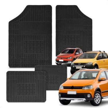 Imagem de Jogo Tapete 100% Borracha Crossfox 2005 a 2019 Impermeável Antiderrapante Automotivo 4 Peças