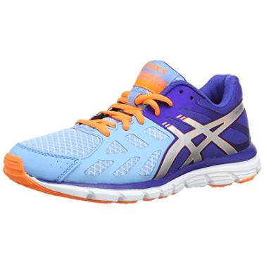 Imagem de Tênis de corrida feminino Asics Gel Zaraca 3, Azul/prata/laranja, 36