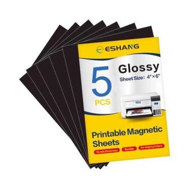 Imagem de Papel Fotográfico Magnético 4x6 A4 Brilhante Fosco Não Adesivo 135mil 