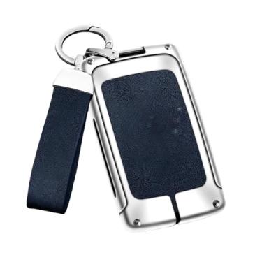 Imagem de Capa De Chave De Carro De Couro De Liga De Zinco Compatível Com Dacia Logan Sandero Duster Lodgy Spring Jogger Compatível Com Renault Koleos Captur Kadjar(B-silver blue)