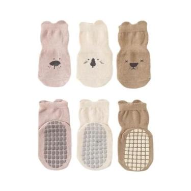 Imagem de Meias Antiderrapantes Para Bebês, Meninos E Meninas, 3 a 5 Pares, Padr
