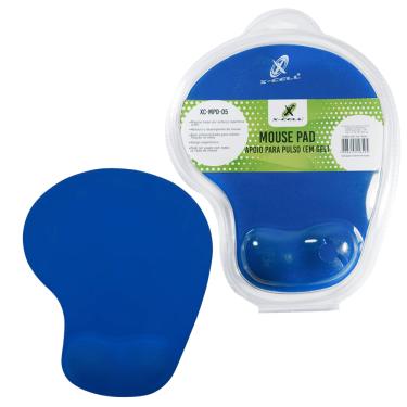 Imagem de Mouse Pad Ergonômico Apoio de Punho 20 x 24cm Azul Xcell