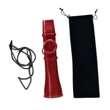 Imagem de JunZheHub Kazoo Flauta Profissional Kazoo Instrumento Musical Fácil de Aprender Brinquedo Infantil Leve E Portátil com Bolsa de Armazenamento Ideal para Lembran, Vermelho