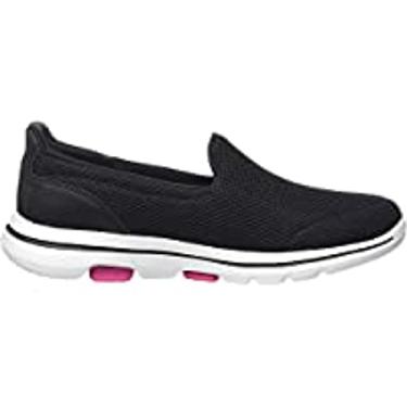 Imagem de Tênis feminino Skechers Go Walk 5-15901, Black/Hot Pink, 6