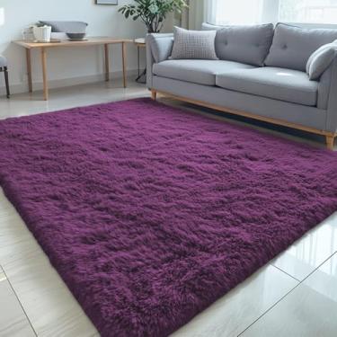 Imagem de OLANLY Tapetes de área grande laváveis à máquina de 12 x 18 cm para sala de estar, quarto, tapete felpudo macio e fofo, tapete de piso interno para crianças, meninas e meninos, dormitórios, berçário