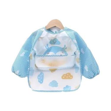 Imagem de Babadores Impermeáveis De Manga Longa Para Bebês, Avental Infantil Em 