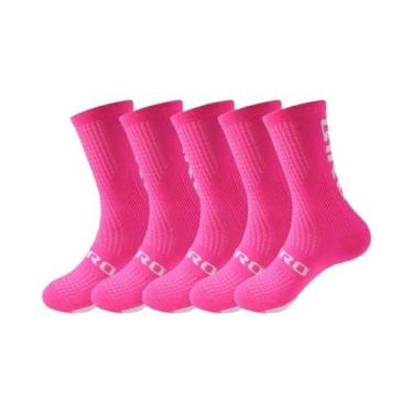 Imagem de Meias De Ciclismo Masculinas De Compressão Até O Joelho, 5 Pares, Para