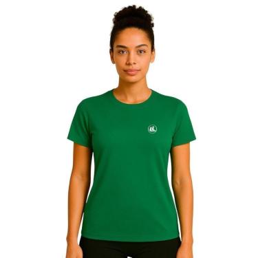 Imagem de Camisa Esporte Legal Baby Look Solutio UV45+ Feminina - Verde Bandeira M-Feminino