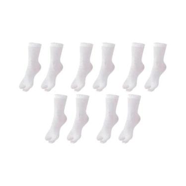 Imagem de Sandalhas De Algodão Respirável Unissex, Chinelo De Dois Dedos, Meias 