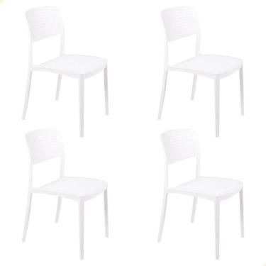Imagem de Kit 4 Cadeira Tramontina Serena Em Polipropileno Cor Branca 92096010