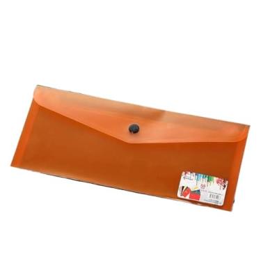 Imagem de Organizador de arquivos 25,5 x 13 cm bolsa de armazenamento envelope de papelaria bolsa de plástico para documentos com pastas de arquivos foscas transparentes de encaixe materiais de escritório