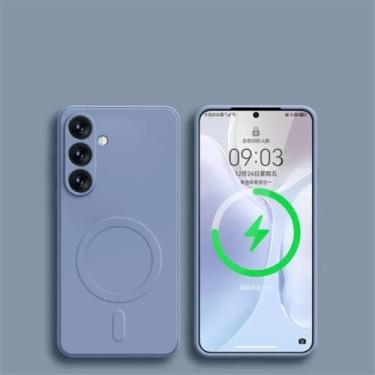 Imagem de Capa para Samsung Galaxy A55 S24 S25 Ultra S23 FE S22 S21 Plus A15 A35 5G (Para S24FE/Cinza)