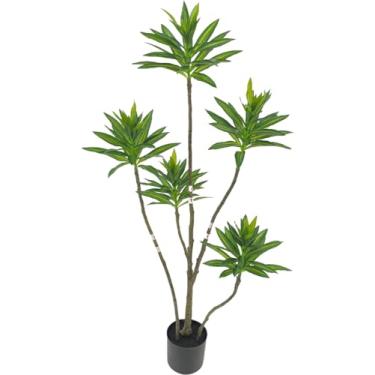 Imagem de AfanD Planta artificial de bambu lírio com vaso, decoração de vegetação tropical sintética (1,2 m)