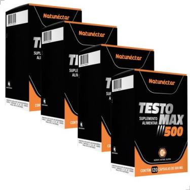 Imagem de Kit 4 Potes Testomax Suplemento Natural Puro 100% Original Testo Natun