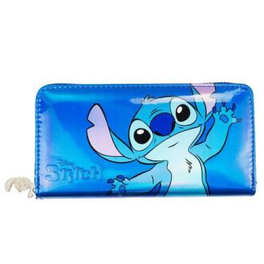 Imagem de Carteira Retangular Azul Stitch 10x20cm - Disney