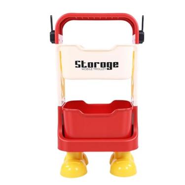 Imagem de Yosoo Carrinho Utilitário, Organizador de Armazenamento Multifuncional Com Rodas para Cozinha, Banheiro, Garagem, Prateleira de Material Pp (2º nível)