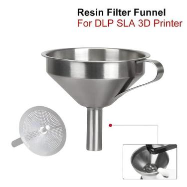 Imagem de Funil De Resina Para Impressora 3D Em Aço Inoxidável Removível Com Fil