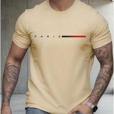 Imagem de Camiseta Estampada Paris Masculina Algodão Premium Estilosa - Versitz,