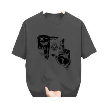 Imagem de Camiseta Masculina De Verão Em Poliéster Casual Respirável Com Gola Re