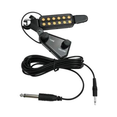 Imagem de Captador Magnético De 12 Furos Para Violão Acústico Com Controlador De