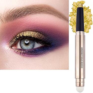 Imagem de Paleta de Sombra Dourada Metálico e Fosco Brilhante Creme Sombra Lápis Crayon Liso Glitter Primer Paleta Longa Duração Impermeável Iluminador Hipoalergênico Delineador de Olhos