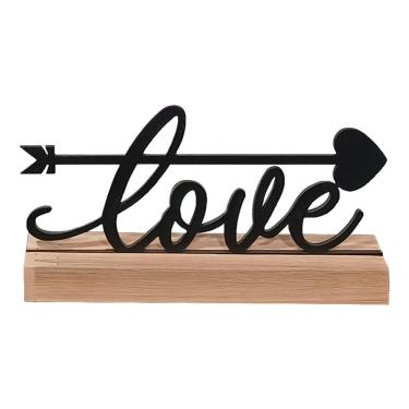 Imagem de Love Palavra De Mesa Em Mdf Com Base Madeira