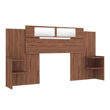 Imagem de Cabeceira Cama Box Madeirado Avelã Solteiro-casal-queen Mila Extensível C- Espelho Avelã - Panan