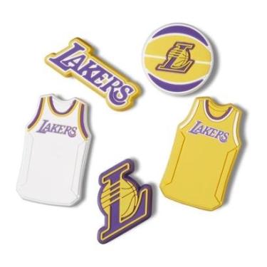 Imagem de Jibbitz nba los angeles lakers pack com 5 peças unico-Unissex