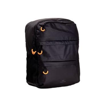 Imagem de Mochila Emborrachada Bolsos Preto Único