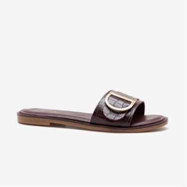 Imagem de Rasteira Lunna Feminina Couro Pinhao-Feminino