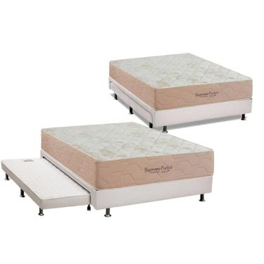 Imagem de Cama Box C/ Aux Casal + Colchão Molas Inovaflex Supreme