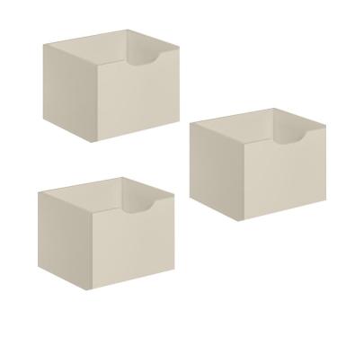 Imagem de Kit 3 Gavetas para Nicho Organizador Retro e Rodizio Qmovi