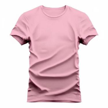 Imagem de Camiseta Masculina Algodão Unissex Branca com Reforço Ombro a Ombro Go