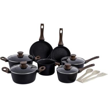 Imagem de Jogo De Panelas Indução 10 Peças Preto Mimo Style