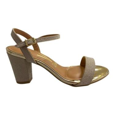 Imagem de Sandalia Feminino Vizzano Casual Brilho Metalizada Glitter 6262.474 Do