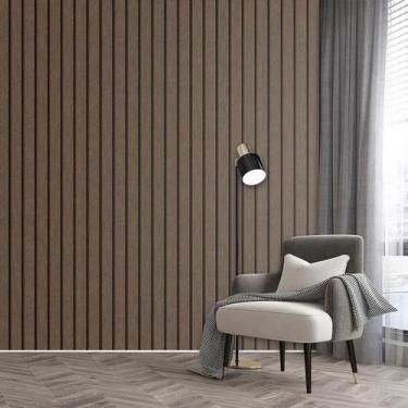 Imagem de Papel De Parede Ripas Angelim Escura Adesivo Ripado Lavavel - LRP