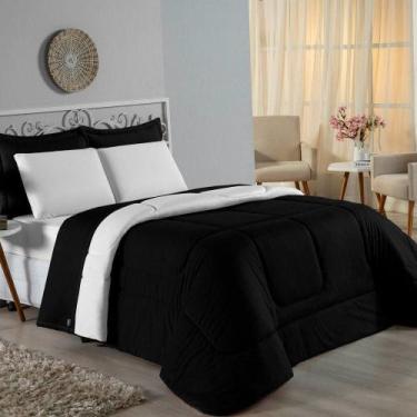 Imagem de Kit Edredom Dupla Face + Jogo De Lençol Solteiro Nobre 5 Peças Malha 1