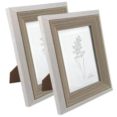 Imagem de Kit 2 Porta Retratos 13X18Cm Borda Larga Moderno Mesa 6334 - Casa Nuve