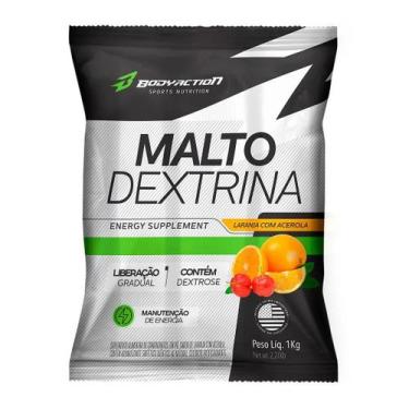 Imagem de Malto Dextrina com Dextrose 1Kg BodyAction, Laranja com acerola
