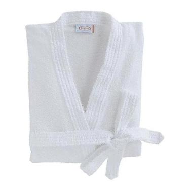 Imagem de Roupão De Banho Unissex Atoalhado Lepper Branco M