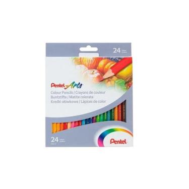 Imagem de Caixa de Lápis de Cor Pentel 24 unidades/cores
