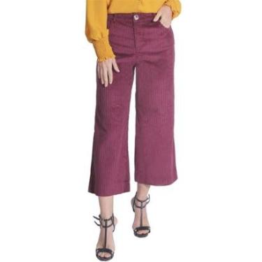 Imagem de Calça Veludo Miss Joy Pantacourt Feminina-Feminino