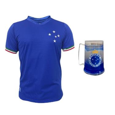 Imagem de Kit Cruzeiro Oficial Camisa Retrô Edição Especial Palestra Itália + Caneca - Masculino-Masculino