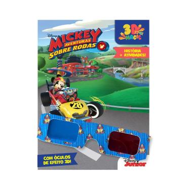 Imagem de Livro Infantil DCL Histórias e Atividades Disney Mickey com Óculos 3D Magic