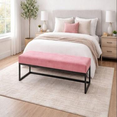 Imagem de Puff 100cmx40cmx50cm Rosa/Preto