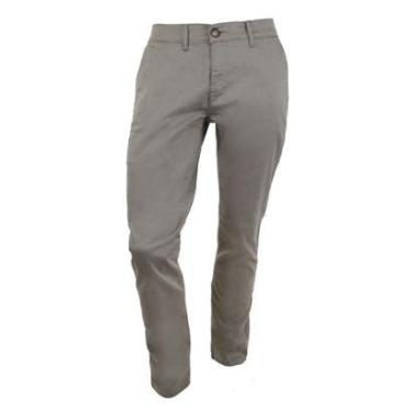 Imagem de Calça Sarja Masculina Ogochi Essencial Slim Marrom - 0025100-Masculino