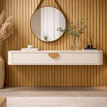 Imagem de Aparador Suspenso Sala Buriti 120cm OffWhite - Rede Móveis