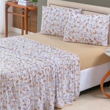 Imagem de JOGO DE CAMA Malha 100% Algodão CASAL QUEEN 04 PEÇAS - morada dos enxo