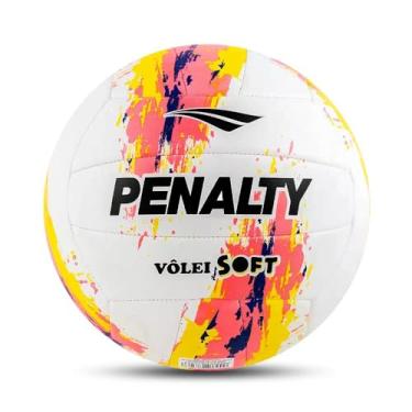 Imagem de Bola de Vôlei, Soft XXIII, Branca, Rosa e Amarela, Penalty